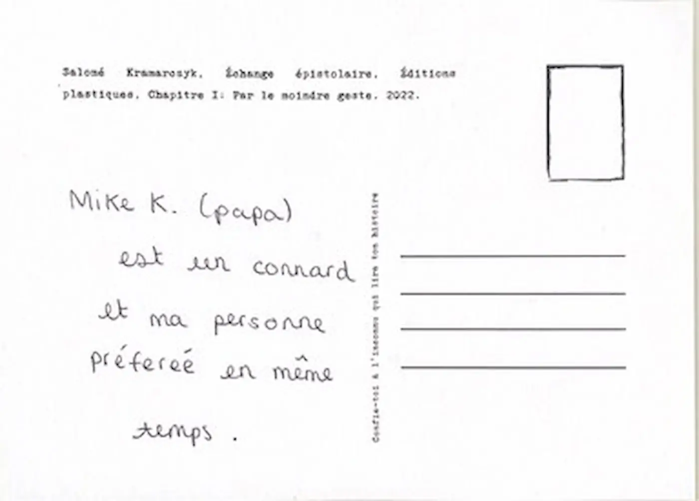 Échange épistolaire