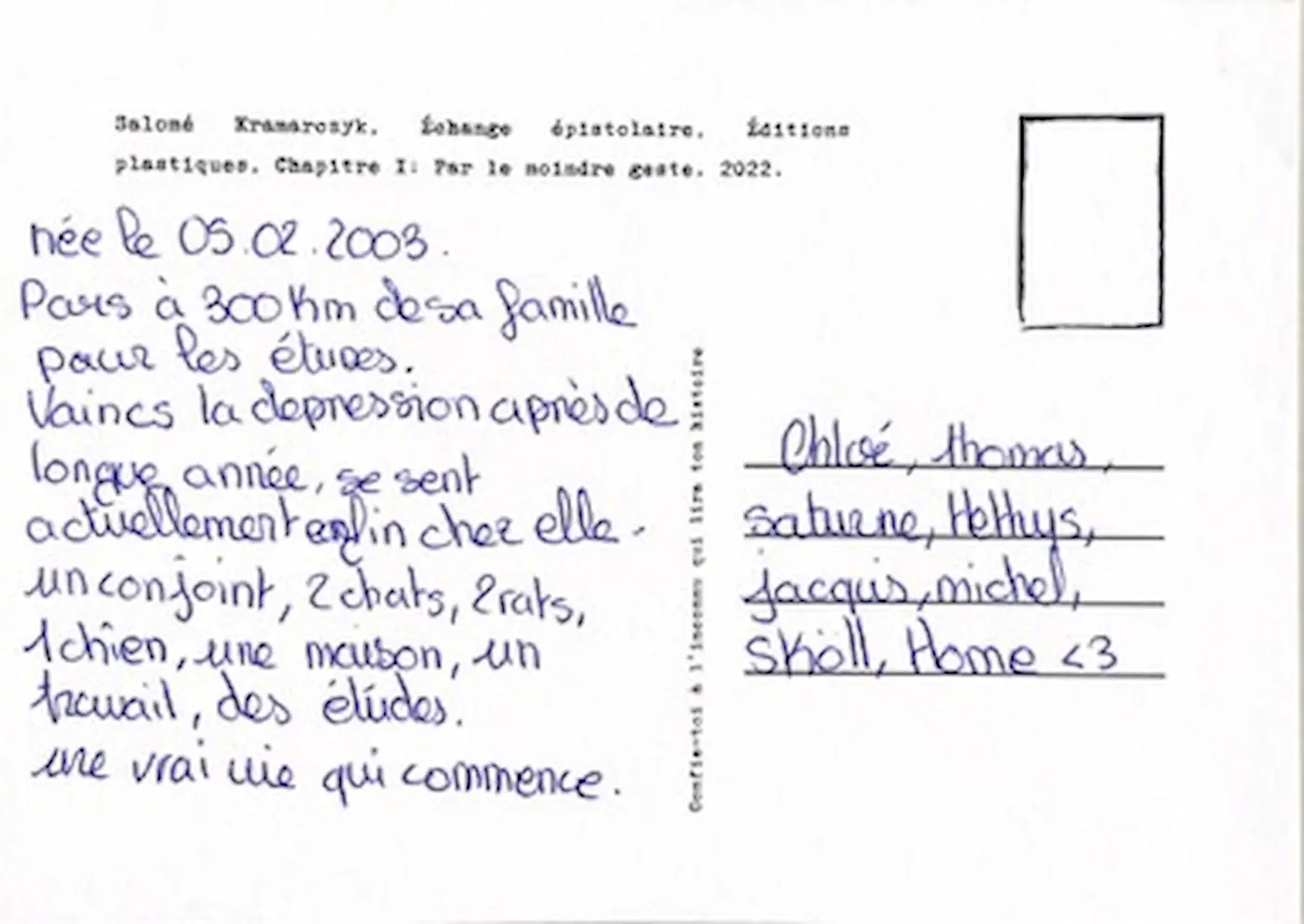 Échange épistolaire